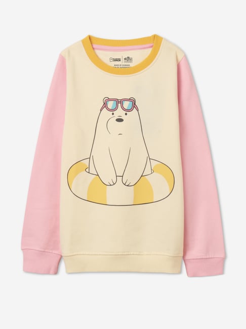 The Souled Store Girls Biege Cotton Regular Printed Sweatshirt-picture-21