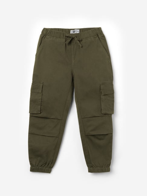 The Souled Store Boys Green Cotton Regular Joggers-picture-17