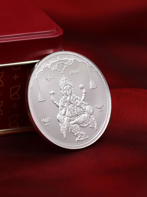 Kalyan Jewellers 999 Purity 20gm Ganesha Silver Coin