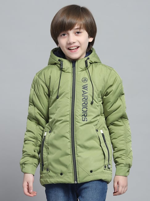 Monte Carlo Boys Printed Green Hooded Neck Full Sleeve Jacket-picture-38