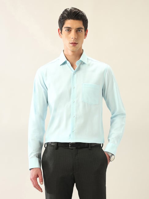 Arrow Pink Cotton Slim fit Self Formal Shirt-picture-33