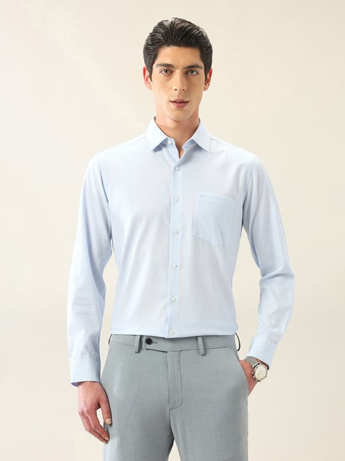 Arrow Blue Cotton Regular fit Printed Formal Shirt-picture-39