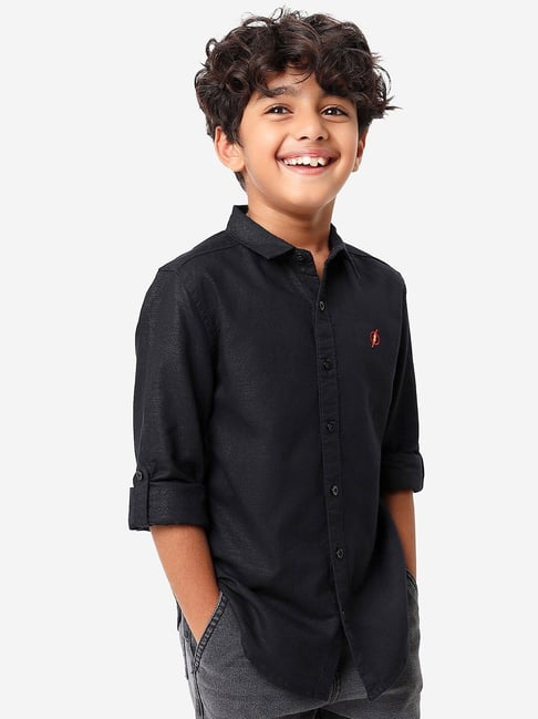 Bonkids Boys Cotton Opaque Casual Shirt