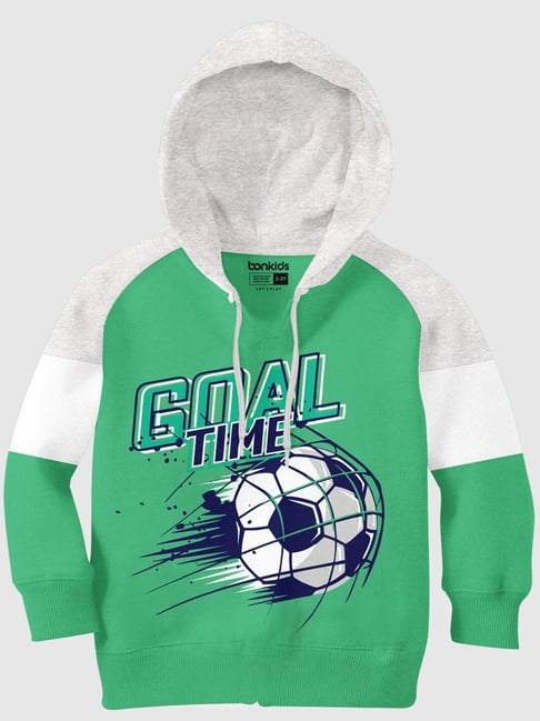 Bonkids Boys Graphic Printed Hooded Cotton Pullover-picture-35