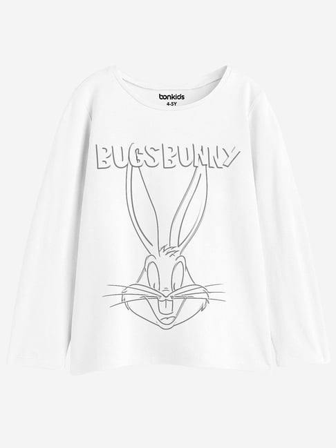 Bonkids Girls Typography Printed Round Neck Long Sleeves Cotton T-Shirt-picture-34