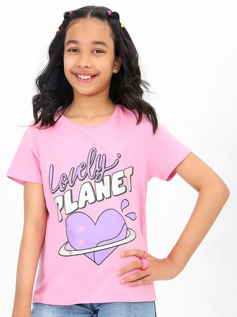 Bonkids Girls Typography Printed Cotton T-Shirt-picture-12