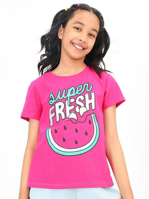 Bonkids Girls Typography Printed Cotton T-Shirt-picture-13