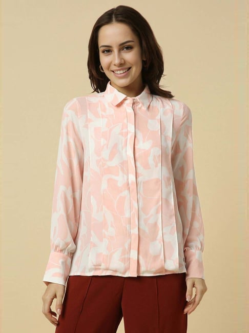 Allen Solly Pink Regular Fit Printed Shirt-picture-42