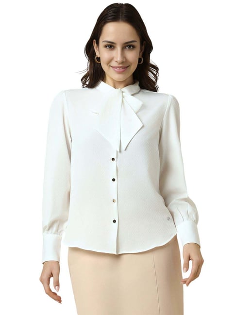 Allen Solly White Regular Fit Shirt-picture-24