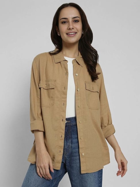 American Eagle Brown Regular Fit Shirt