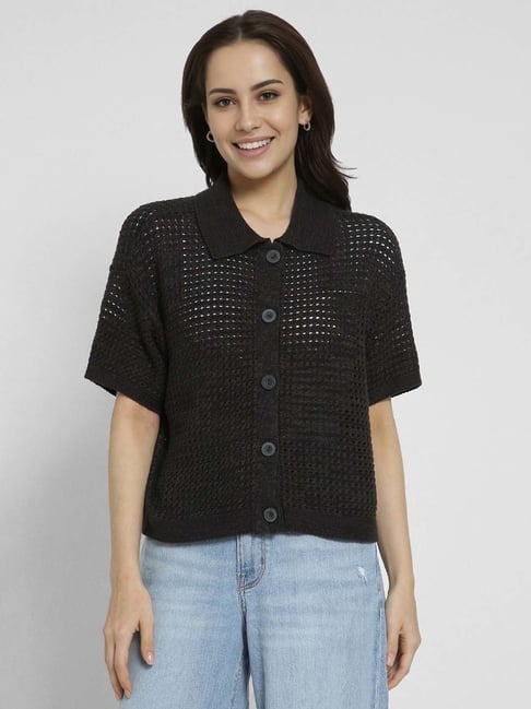 American Eagle Black Regular Fit Cardigan