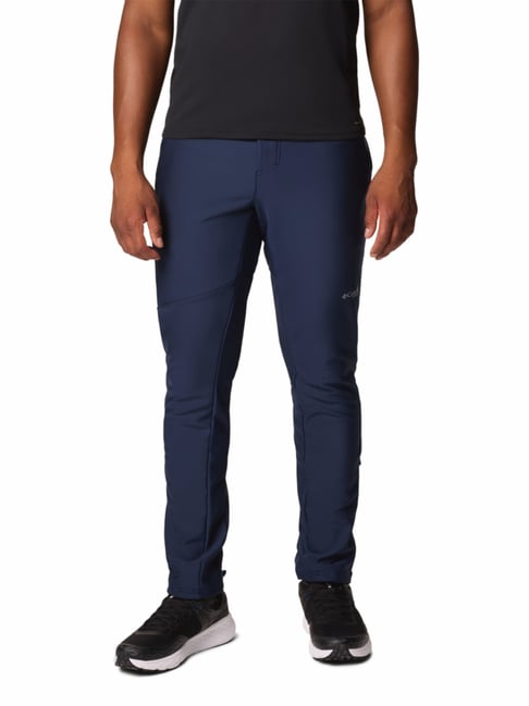 Columbia Blue Regular Fit Sports Trackpants-picture-24
