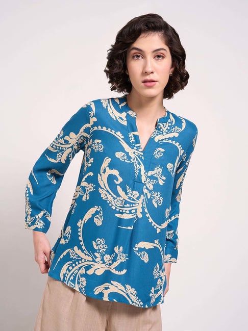 Akkriti by Pantaloons Blue Printed Tunic-picture-26