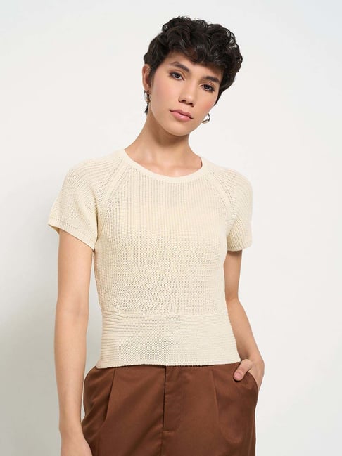 People by Pantaloons Beige Top-picture-21
