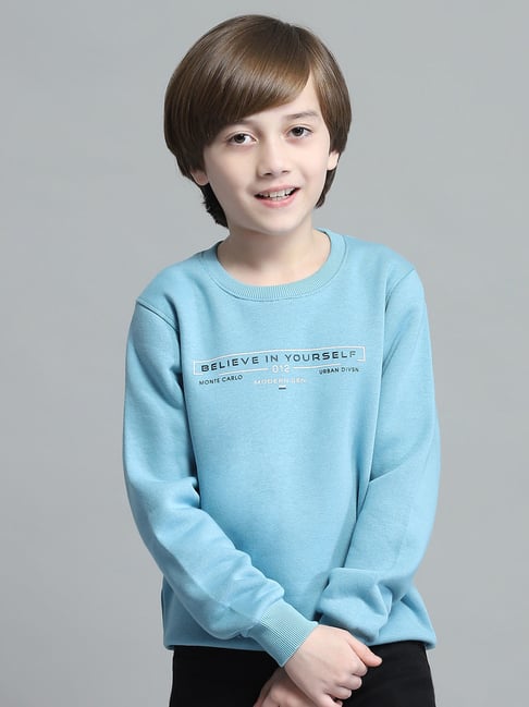 Monte Carlo Boys Printed Blue Round Neck Full Sleeve Sweatshirt-picture-36
