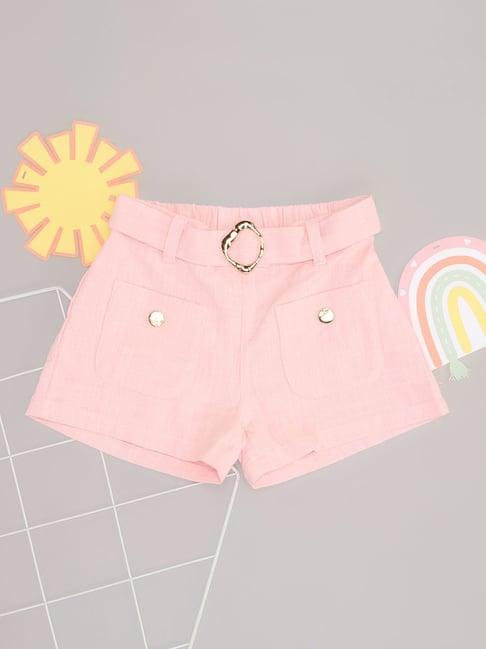 Pantaloons Junior Barely Pink Shorts-picture-24