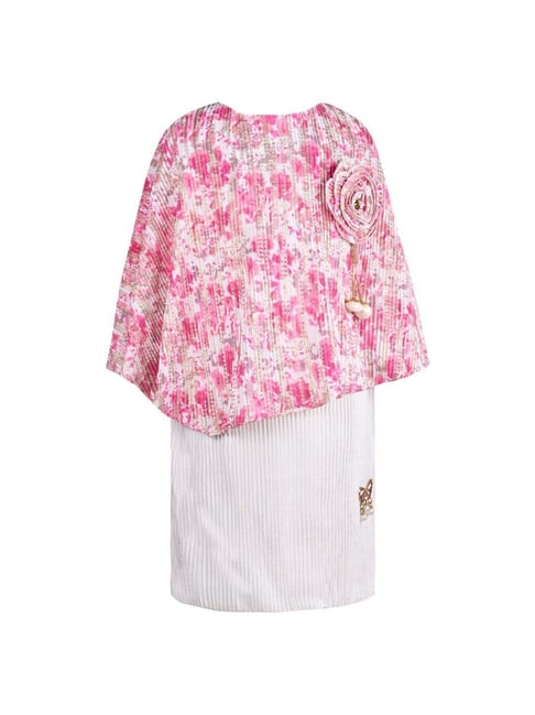 Wish Karo Kids Pink Floral Print Frock-picture-11