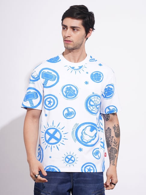 Being Human White Cotton Regular Fit Printed T-Shirt-picture-31