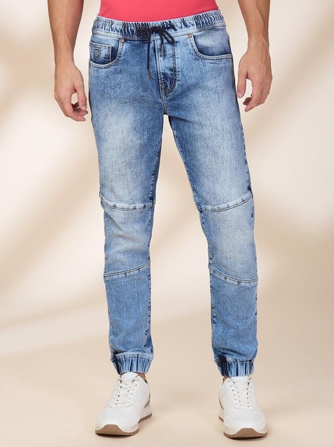 Being Human Blue Cotton Regular Fit Solid Jeans-picture-45