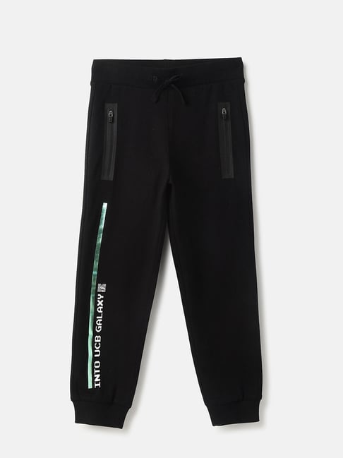 United Colors of Benetton Boys Black Cotton Printed Joggers-picture-48