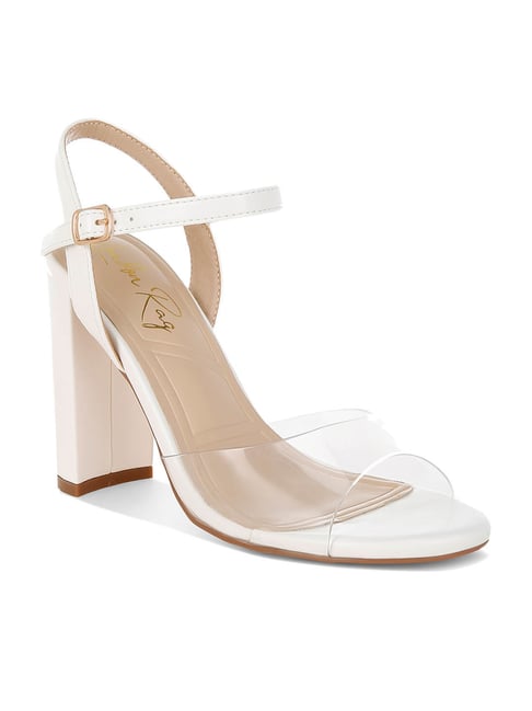 London Rag Women's White Ankle Strap Sandals-picture-28