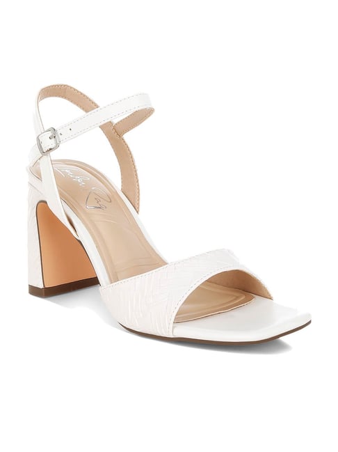 London Rag Women's White Ankle Strap Sandals-picture-31