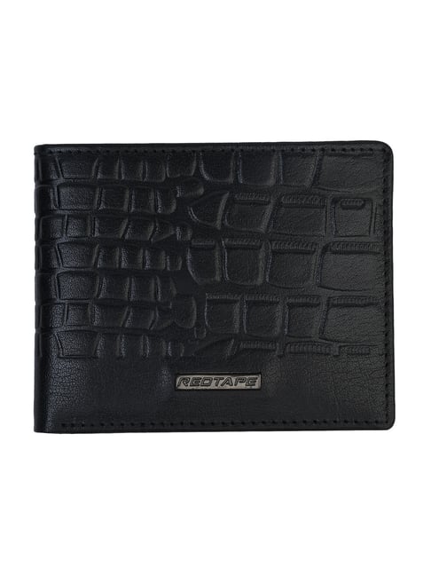 Red Tape Black RFID Secure Casual Leather Animal Effect By Fold Leather Wallet-picture-30