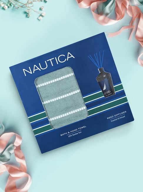 Nautica Gift Box Sage Reed Diffuser & Towel Set