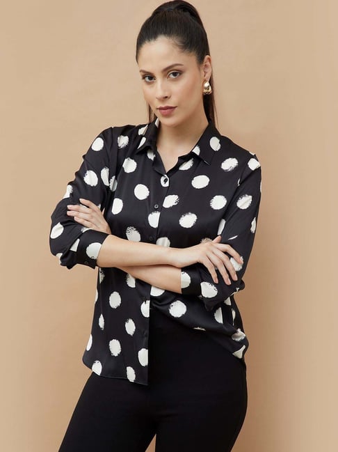 Code By Lifestyle Black Regular Fit Printed Shirt-picture-38