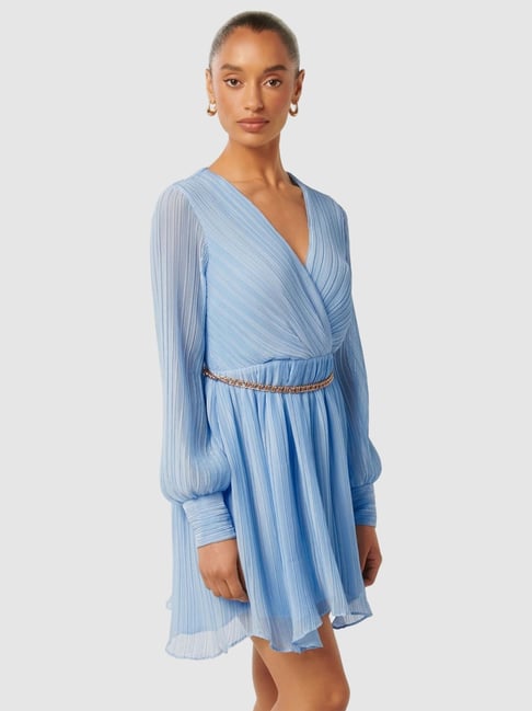 forever new light blue dress Scottie Petite Strapless Bow Mini Dress in Blue - Size 4 to 16