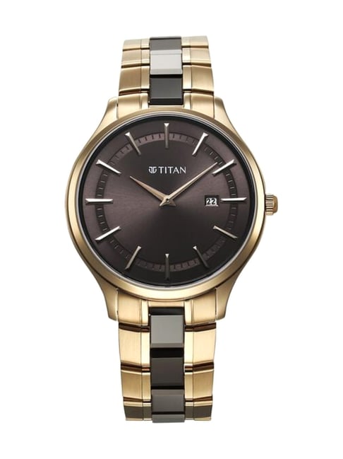 Analog Watches Titan Sapphire Glass Watches Titan NK1595YL02 Edge