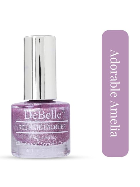 Debelle Gel Nail Lacquer Adorable Amelia Purple With Pink Glitter - 8 ml-picture-17