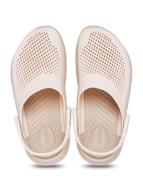 Crocs Women Beige Clogs-picture-21