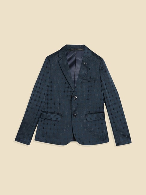 Allen Solly Boys Blue Solid Blazer-picture-20
