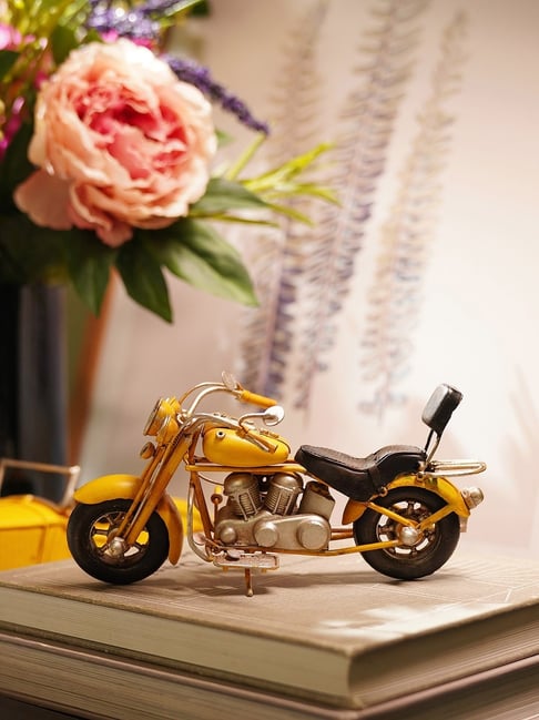 Pure Home and Living Yellow Metal Decorative Vintage Bike (Small)-picture-25