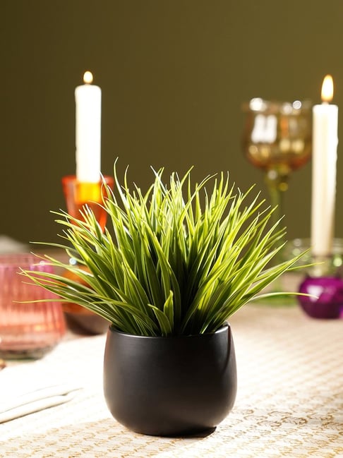 Pure Home and Living Green Artificial Grass in Ceramic Pot-picture-18