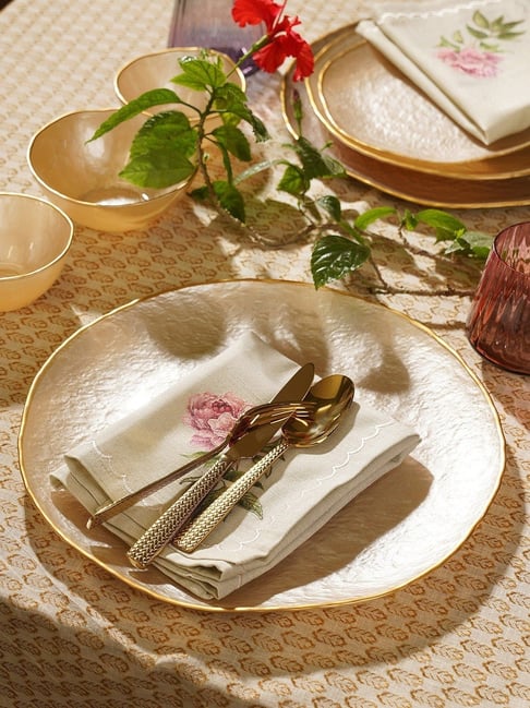 Dinner Plates Gold Rim Glass Charger Plates Pure Home And