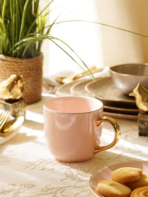 Pure Home and Living Light Pink Ceramic Senorita Coffee Mug