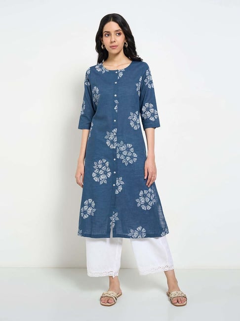 Rangmanch by Pantaloons Blue Printed Kurtas-picture-31