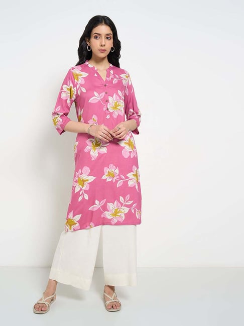 Rangmanch by Pantaloons Pink Printed Kurta-picture-44