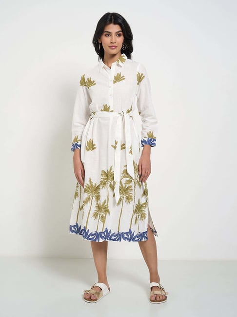 Akkriti by Pantaloons White Printed Casual Dress-picture-31