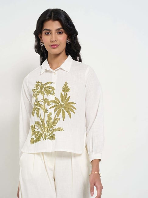 Akkriti by Pantaloons White Printed Casual Shirt-picture-32