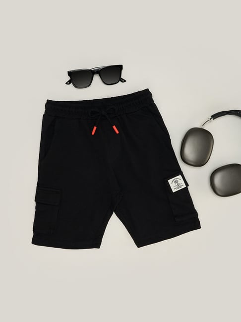 Pantaloons Junior Boys Black Shorts