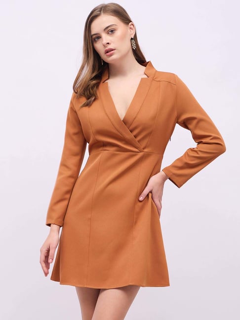 Styli Brown Regular Fit Dress-picture-13