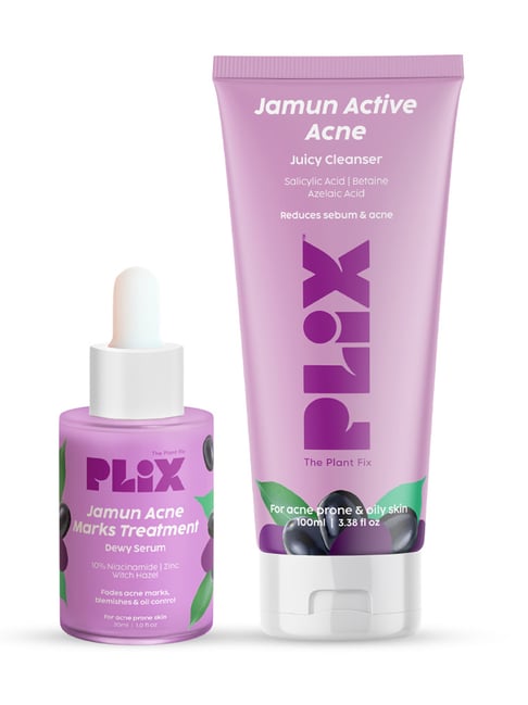 Plix The Plant Jamun Face Wash And Acne Marks Serum Combo-image-7