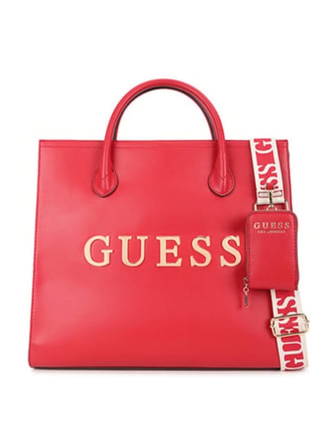 Buy Guess Red Caracara Tote at Best Price Tata CLiQ