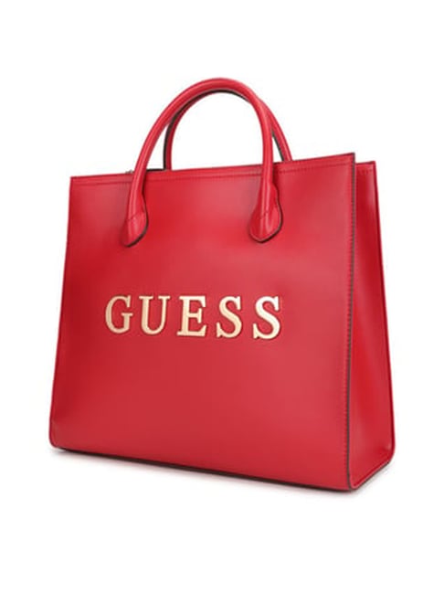 GUESS Caracara Borsone Piccolo Donna In Ecopelle, Nero, Hardware Oro, 22.9 X 21.9 X 10.2 Cm