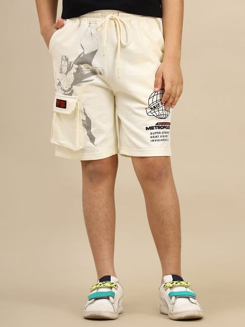 Kidsville Superman Printed Regular Fit Shorts For Boys