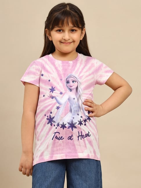 Kidsville Frozen Printed Regular Fit T-Shirt For Girls-image-37