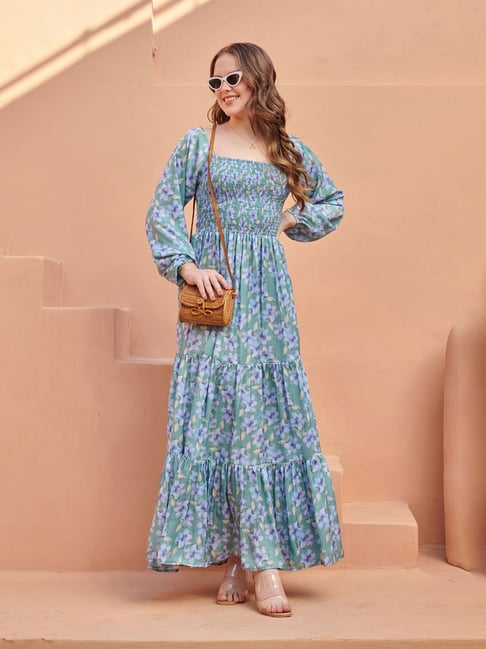 chinese dress ladies Buy Ruby Maxi Dress for Women Online in India – Ambraee main image 1